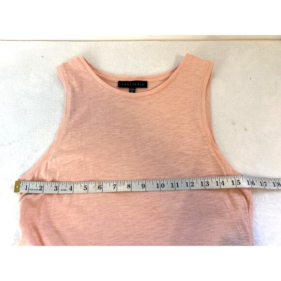 Sanctuary Baby Pink Sleeveless Blouse Peplum Ruffle Trim Top M - Picture 5 of 6